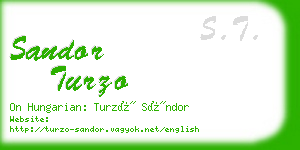 sandor turzo business card